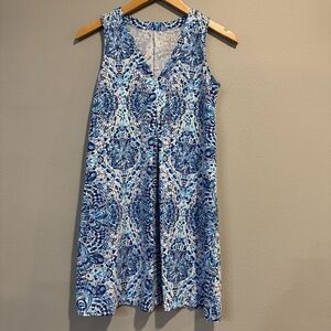 Lilly Pulitzer Tank Dress Sleeveless V Neck Supima Cotton Beach Coastal XXS
